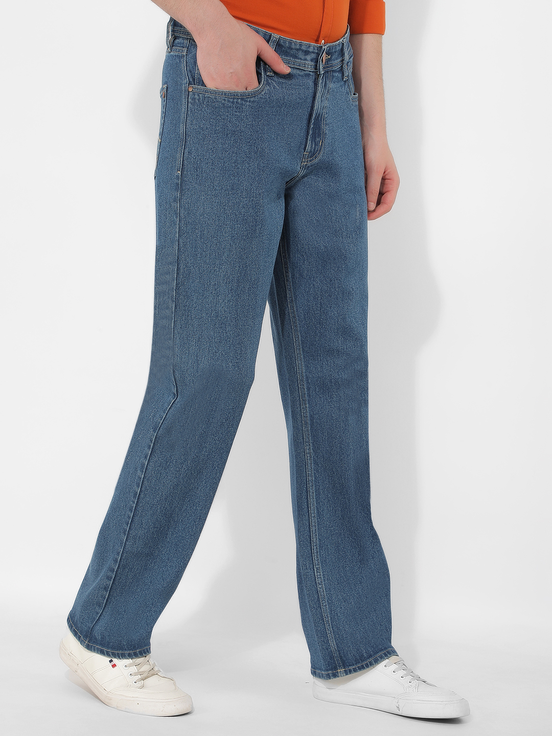 Numero Uno Men Solid Blue Jeans